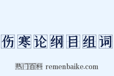 伤寒论纲目组词是什么意思的图片